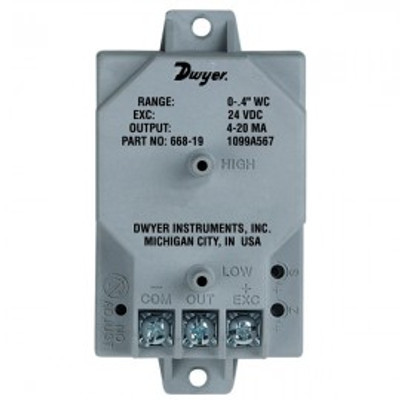 Dwyer 668-8 Differential Pressure Transmitter (0-50"w.c.)