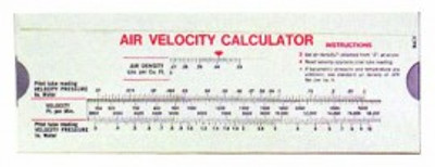 Dwyer A-532 Air Velocity Calculator Slide Chart Dwyer A-532 Air Velocity Calculator Slide Chart