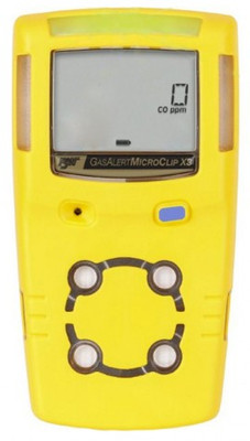 Honeywell BW MicroClip X3 Series Single Gas Detector, CO, yellow