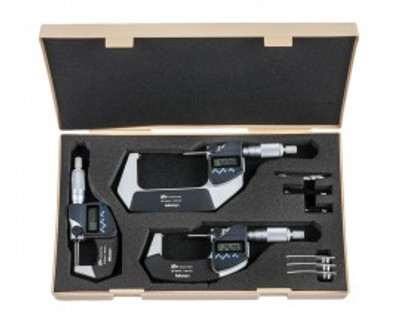 Mitutoyo 293-962-30 Coolant Proof Micrometer Set, 0 to 75 mm, 0.001 mm, SPC