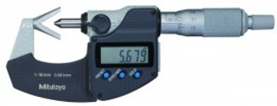 Mitutoyo 314-251-30 Digimatic V-Anvil Micrometer, 1 to 15 mm