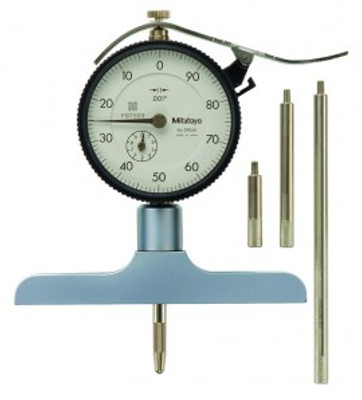 Mitutoyo 7218A Mechanical Depth Gauge, Dial, 0-8", 0.001"