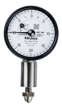 Mitutoyo 1921A-10 Series 0 Compact Dial Indicator with Lug, 0 to 0.1", SAE