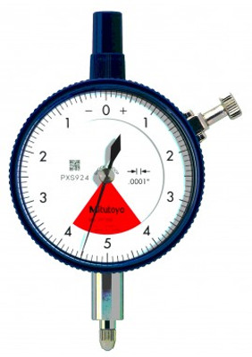 Mitutoyo 2910AB-10 Series 2 Standard One Revolution Flat-Back Dial Indicator, 0.008", SAE Mitutoyo 2910AB-10 Series 2 Standard One Revolution Flat-Back Dial Indicator, 0.008", SAE