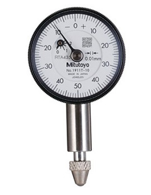 Mitutoyo 1911A-10 Series 0 Compact Dial Indicator with Lug, 0 to 2.5 mm, Metric Mitutoyo 1911A-10 Series 0 Compact Dial Indicator with Lug, 0 to 2.5 mm, Metric