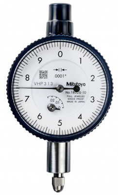 Mitutoyo 1802AB-10 Series 1 Compact Dial Indicator, 0.025", 0.0001" graduation