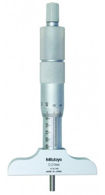 Mitutoyo 129-130 Interchangeable Rod Depth Micrometer, 0 to 3", 4" base Mitutoyo 129-130 Interchangeable Rod Depth Micrometer, 0 to 3", 4" base