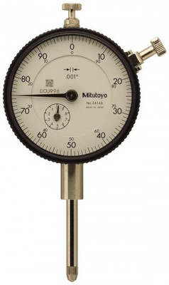 Mitutoyo 2416A-10 Dial Indicator with lug, 0.001", 1"/0.1"