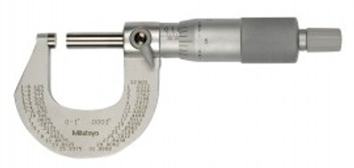 Mitutoyo 102-327-10 101 Series Outside Micrometer, 0 to 1", Ratchet Stop