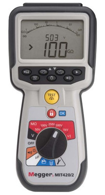 Megger MIT420/2 CAT IV Insulation Tester, 50/100/250/500/1000 V Megger MIT420/2 CAT IV Insulation Tester, 50/100/250/500/1000 V