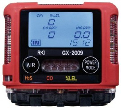 RKI GX-2009 Series Multi-Gas Detector with alligator clip/12 V DC charger/vehicle plug, LEL/H2S/CO RKI GX-2009 Series Multi-Gas Detector with alligator clip/12 V DC charger/vehicle plug, LEL/H2S/CO