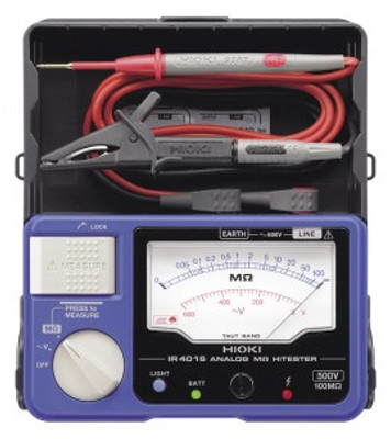 Hioki IR4016-20 MegaOhm HiTester Analog Insulation Tester, 500V/100M?