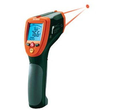 Extech 42570-NIST 50:1 Dual Laser Infrared Thermometer with Type-K Input, 122 to 2498°F, includes Traceable Certificate Extech 42570-NIST 50:1 Dual Laser Infrared Thermometer with Type-K Input, 122 to 2498°F, includes Traceable Certificate