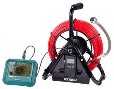 Extech HDV750 High-Performance Videoscope Plumbing Kit with camera probe and plumbing spool, 640 x 480, Ø28 mm