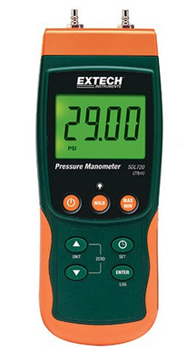 Extech SDL720 Differential Pressure Manometer/Datalogger, 29 psi