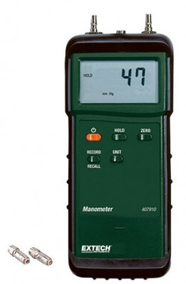 Extech 407910-NIST Heavy Duty Differential Pressure Manometer, 29 PSI, includes Traceable Certificate Extech 407910-NIST Heavy Duty Differential Pressure Manometer, 29 PSI, includes Traceable Certificate