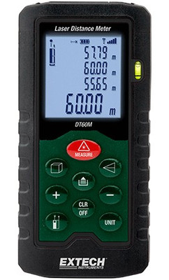 Extech DT60M Laser Distance Meter, 60M
