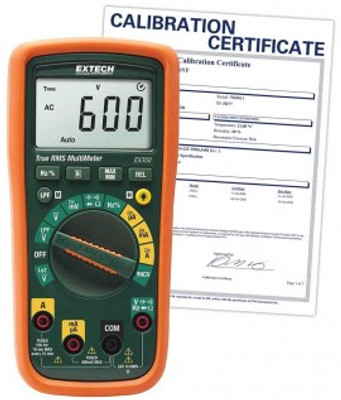 Extech EX350-NIST TRMS Multimeter with NCV, 11 Functions, includes Traceable Certificate Extech EX350-NIST TRMS Multimeter with NCV, 11 Functions, includes Traceable Certificate