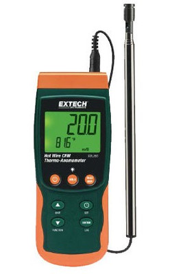 Extech SDL350 Hot Wire Thermo-Anemometer/Data Logger includes Traceable Calibration Certificate