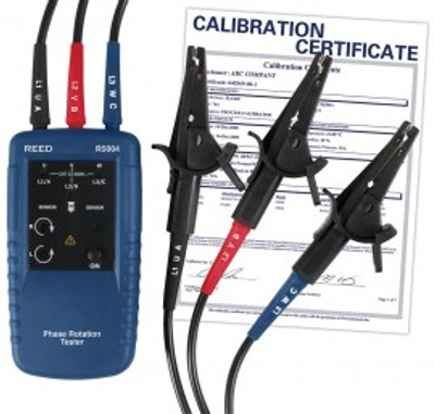 REED R5004-NIST Motor Rotation and 3-Phase Tester, includes Traceable Certificate REED R5004-NIST Motor Rotation and 3-Phase Tester, includes Traceable Certificate