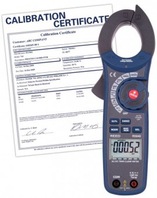 REED R5040 1000A AC/DC Clamp Meter with Temperature and Non-Contact Voltage Detector, True RMS, includes Traceable Calibration Certificate REED R5040 1000A AC/DC Clamp Meter with Temperature and Non-Contact Voltage Detector, True RMS, includes Traceable Calibration Certificate