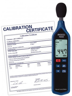 REED R8060 Sound Level Meter with Bargraph, Type 2, 30 to 130 dB, includes Traceable Certificate REED R8060 Sound Level Meter with Bargraph, Type 2, 30 to 130 dB, includes Traceable Certificate