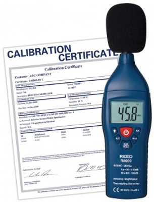REED R8050 Sound Level Meter, Type 2, 30 to 130 dB, includes Traceable Certificate REED R8050 Sound Level Meter, Type 2, 30 to 130 dB, includes Traceable Certificate