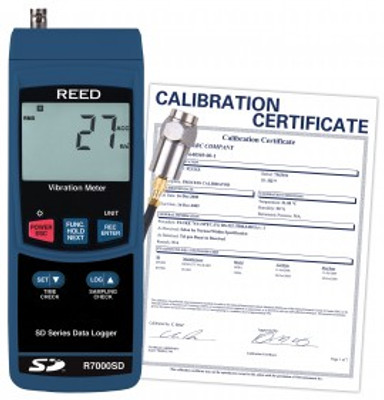 REED R7000SD-NIST Data Logging Vibration Meter, includes Traceable Certificate REED R7000SD-NIST Data Logging Vibration Meter, includes Traceable Certificate