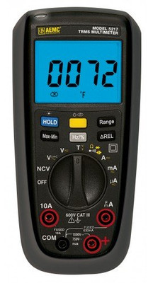 AEMC 5217 True RMS Multimeter with Frequency/Duty Cycle, 6000 counts, 750V AC/1000V DC AEMC 5217 True RMS Multimeter with Frequency/Duty Cycle, 6000 counts, 750V AC/1000V DC