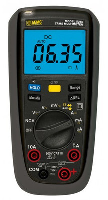 AEMC 5215 True RMS Multimeter, 6000 counts, 750V AC/1000V DC AEMC 5215 True RMS Multimeter, 6000 counts, 750V AC/1000V DC