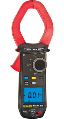 AEMC 601 True RMS Clamp Meter with Temperature, 1000V AC/DC, 2000A AC