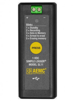 AEMC SL11 Simple Logger Data Logger, 1 VDC, Voltage AEMC SL11 Simple Logger Data Logger, 1 VDC, Voltage