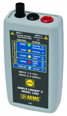 AEMC L562 Simple Logger II AC Voltage/Current Data Logger, 600 V AEMC L562 Simple Logger II AC Voltage/Current Data Logger, 600 V