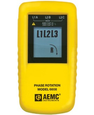 AEMC 6608 Phase Rotation Meter, 15 to 400Hz AEMC 6608 Phase Rotation Meter, 15 to 400Hz