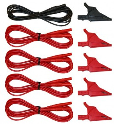 AEMC 2152.04 Leads with Alligator Clips for the L564, Colour Coded, Set of 5 AEMC 2152.04 Leads with Alligator Clips for the L564, Colour Coded, Set of 5
