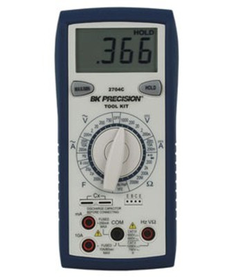 B&K Precision 2704C Manual Ranging Tool Kit DMM with Transistor Test B&K Precision 2704C Manual Ranging Tool Kit DMM with Transistor Test