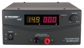 B&K 1692 Switching Digital DC Power Supply, 40 A, 3 to 15 V