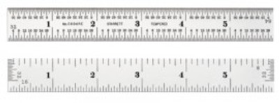 Starrett C604RE-6 Spring-Tempered Steel Rule, 6" with inch graduations