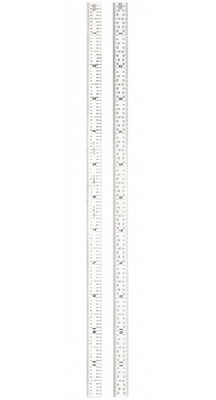 Starrett C305R-12 Full Flexible Steel Rule with Inch Graduations, 5R, 12", 1/2"
