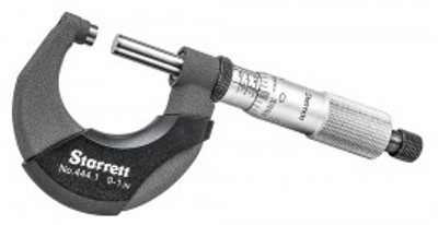 Starrett T444.1XRL-1 Outside Micrometer, 0 to 1" range