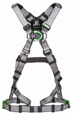 MSA V-FIT 1 D-Ring Safety Harness, Multiple Sizes, Leg Strap Types, Padding Locations Available - Each