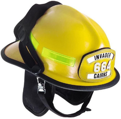 MSA 664FDY Cairns Invader 664 Modern Style Fire Service Deluxe Fire Helmet - Each