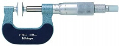 Mitutoyo 169-201 Series 169 Mechanical Disk Micrometer With Non-Rotating Spindle, 0 To 25 Mm Mitutoyo 169-201 Series 169 Mechanical Disk Micrometer With Non-Rotating Spindle, 0 To 25 Mm