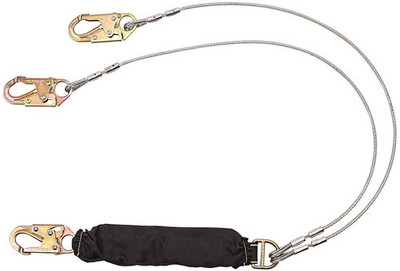 MSA 10152845 Thermatek Twin Leg Cable Lanyard - Each