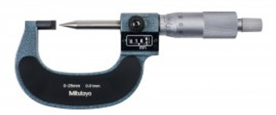 Mitutoyo 142-402 Series 142 Crimp-Height Type Micrometer with digit counter, 0 to 25 mm