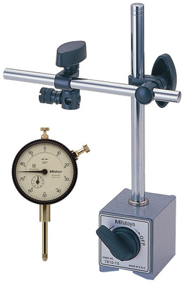 Mitutoyo Mit64Pka079 Magnetic Stand With Dial Indicator, 1" Travel, 0.001" Graduation Mitutoyo Mit64Pka079 Magnetic Stand With Dial Indicator, 1" Travel, 0.001" Graduation