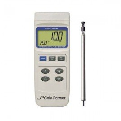 Digi-Sense 37955-15 Heavy-Duty Hot-Wire Thermo-Anemometer with data logger