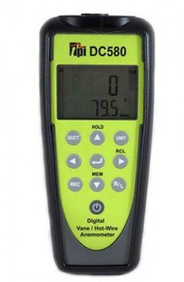 TPI DC580C2 Airflow Meter with Vane Probe and Carrying Case