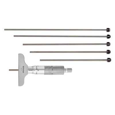 Mitutoyo 129-128 Mic, Depth, 0-6", 0.001", 2.5" B Mitutoyo 129-128 Mic, Depth, 0-6", 0.001", 2.5" B