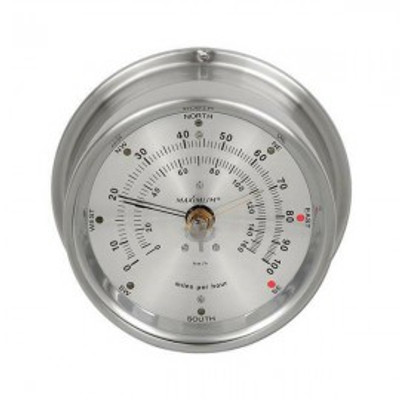 Maximum Maestro MAAN Analog Wind Speed and Direction Instrument, Nickel Case and Silver Dial Maximum Maestro MAAN Analog Wind Speed and Direction Instrument, Nickel Case and Silver Dial